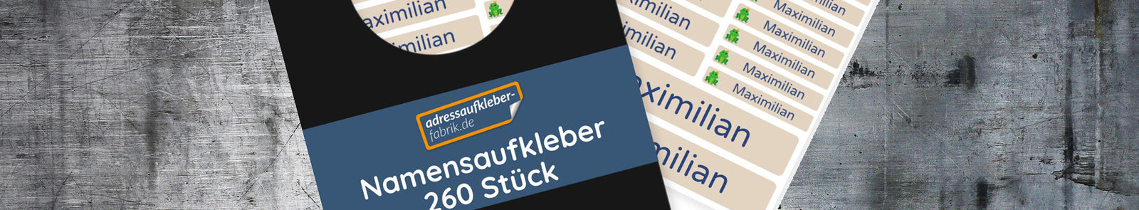 Namensaufkleber individuell bedruckt - für Kinder, Senioren und Spezialanwendungen