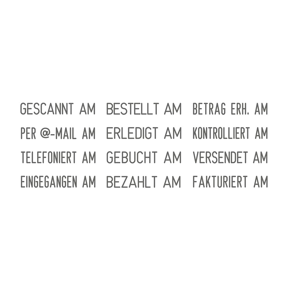 Trodat Printy 4817 Dater (47x3,8 mm) Datumstempel mit Lagertexten