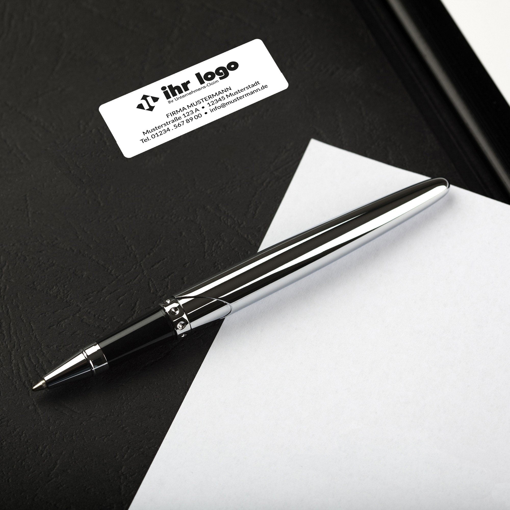 Individuelle Adressaufkleber 50x20 mm mit Logo