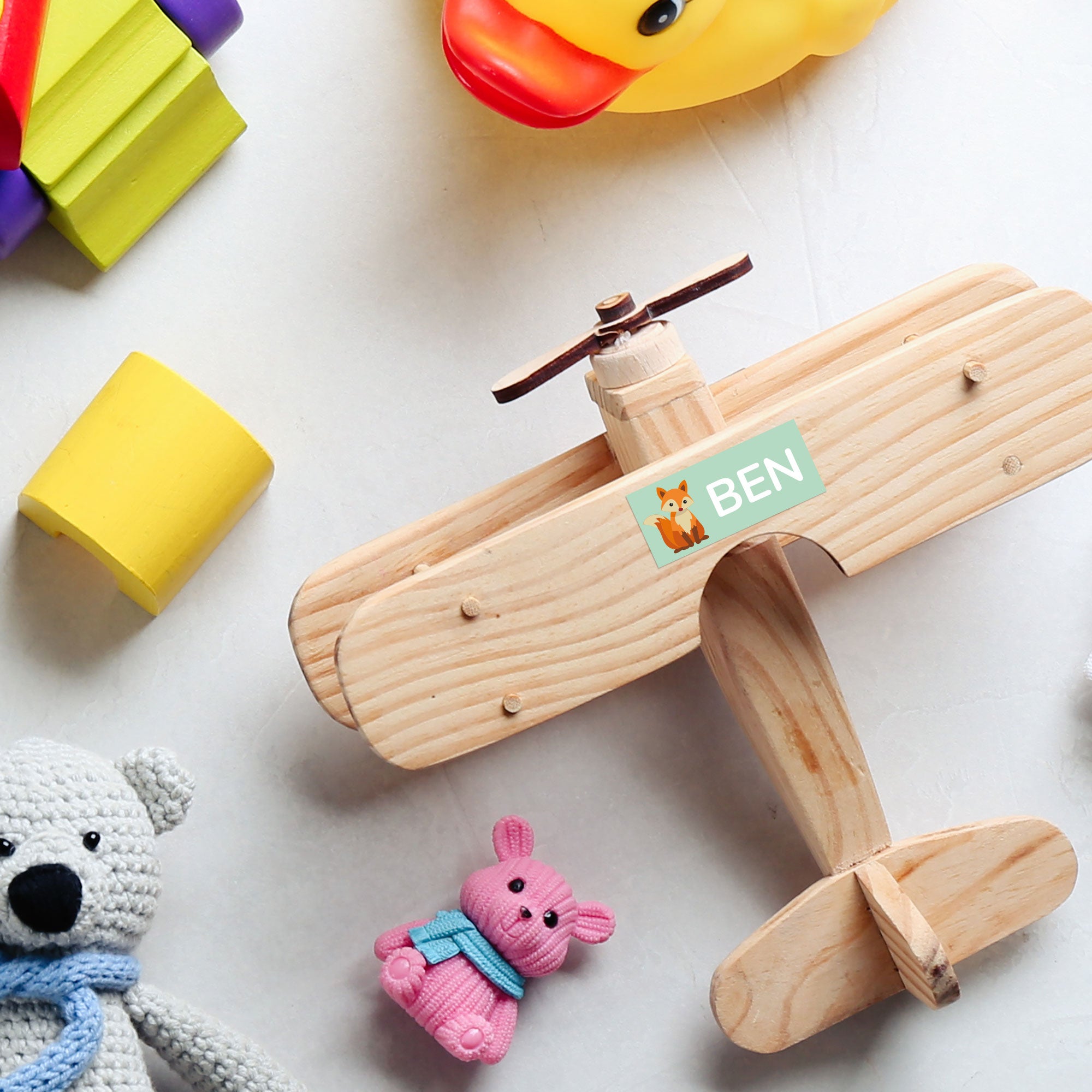 Kleine Namensaufkleber 2-zeilig für Kinder (30 Stück 30x13 mm) - adressaufkleber-fabrik.de