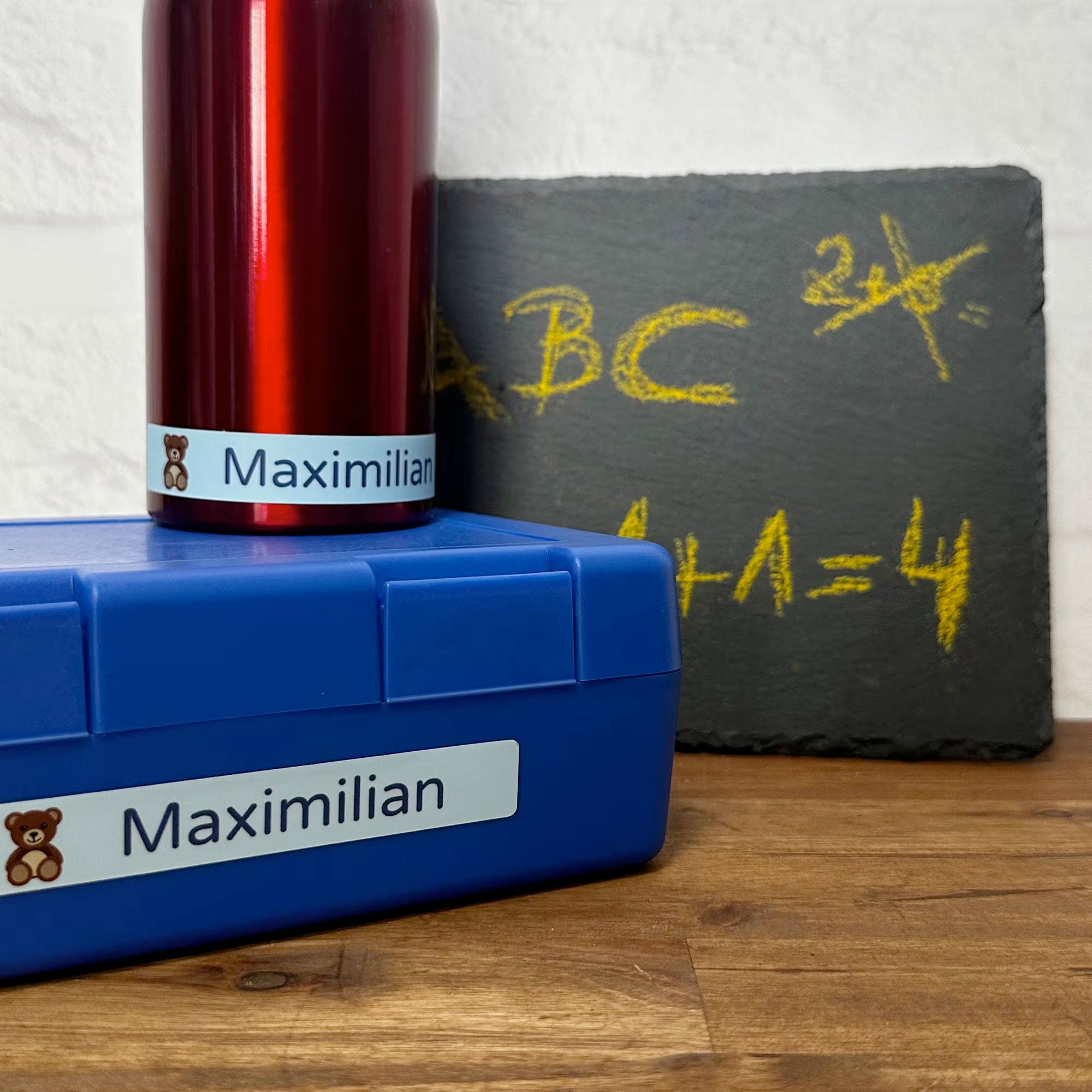 Große Namensaufkleber 80 Stück für Kinder Größe XL (100x15 mm) - adressaufkleber-fabrik.de