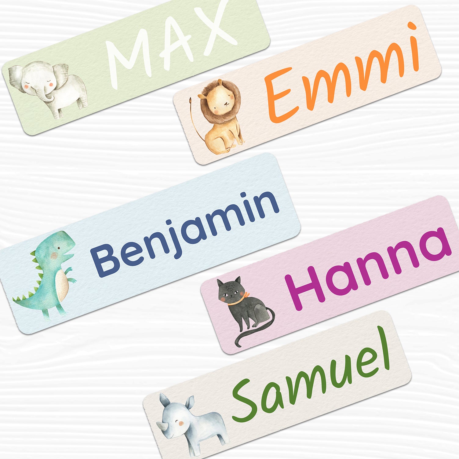 Mehrzeilige Namensaufkleber Aquarell (110 Stück 50x15 mm) - adressaufkleber-fabrik.de