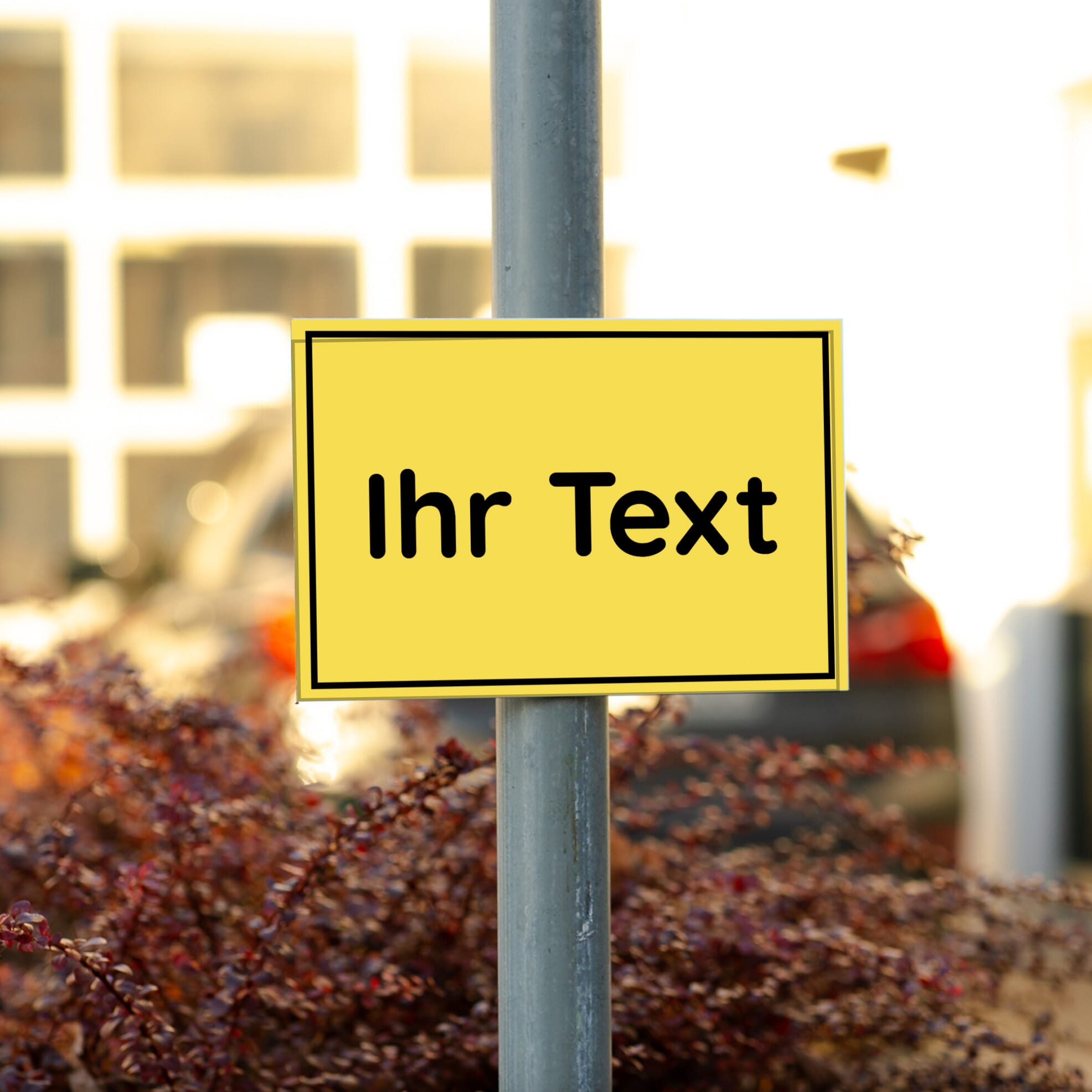 Schild mit Wunschtext 3mm Alu Verbund / 300x200 mm - adressaufkleber-fabrik.de