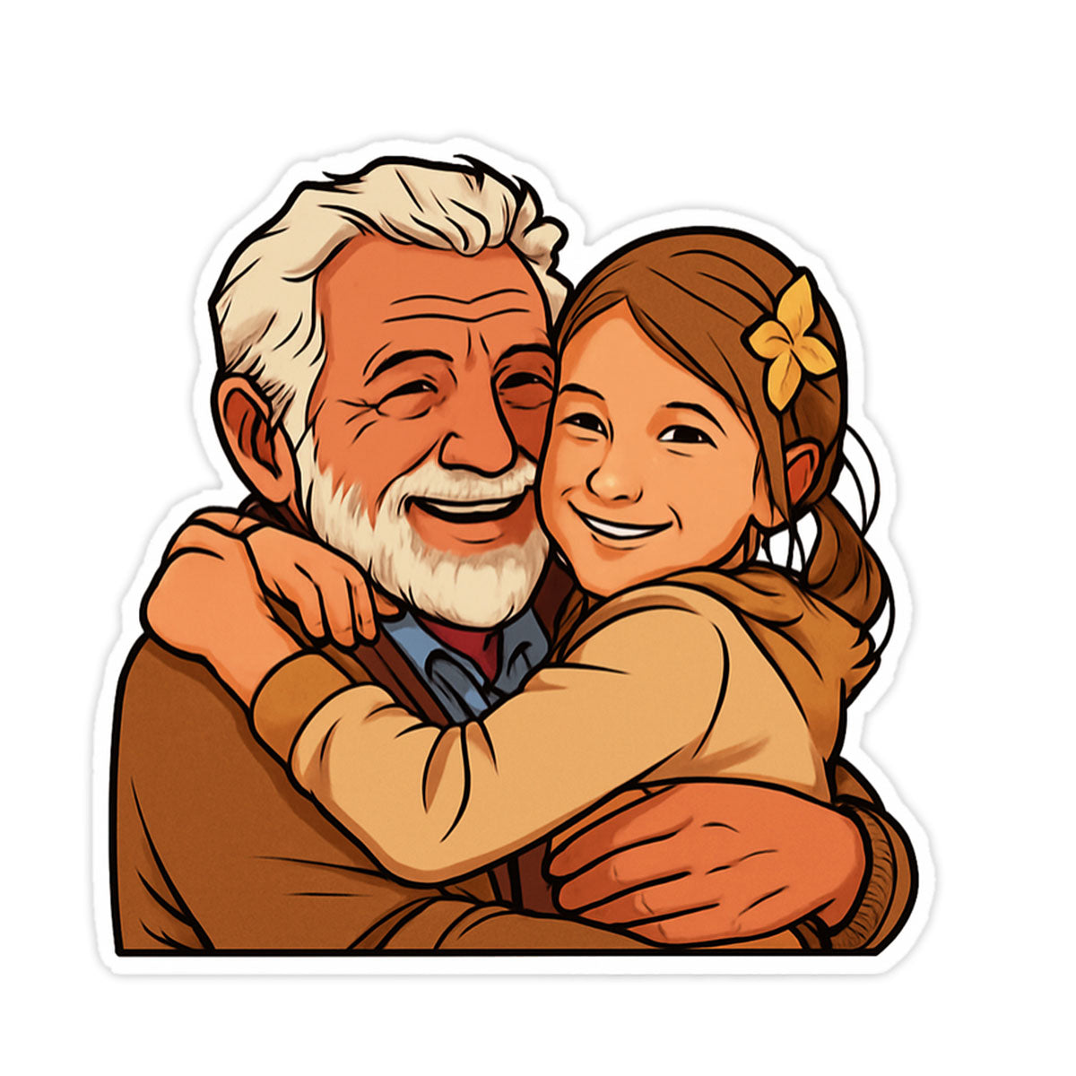 Illustration-Sticker nach Foto – personalisierte Aufkleber konturgeschnitten