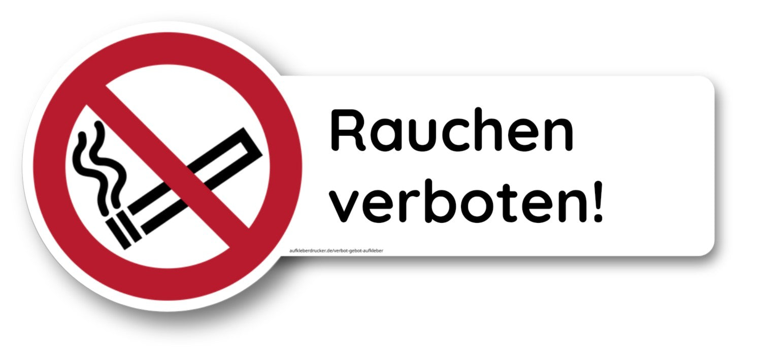 Verbotszeichen mit Text Design Schild 240x100 mm (alle Zeichen nach EN ISO 7010) - adressaufkleber-fabrik.de