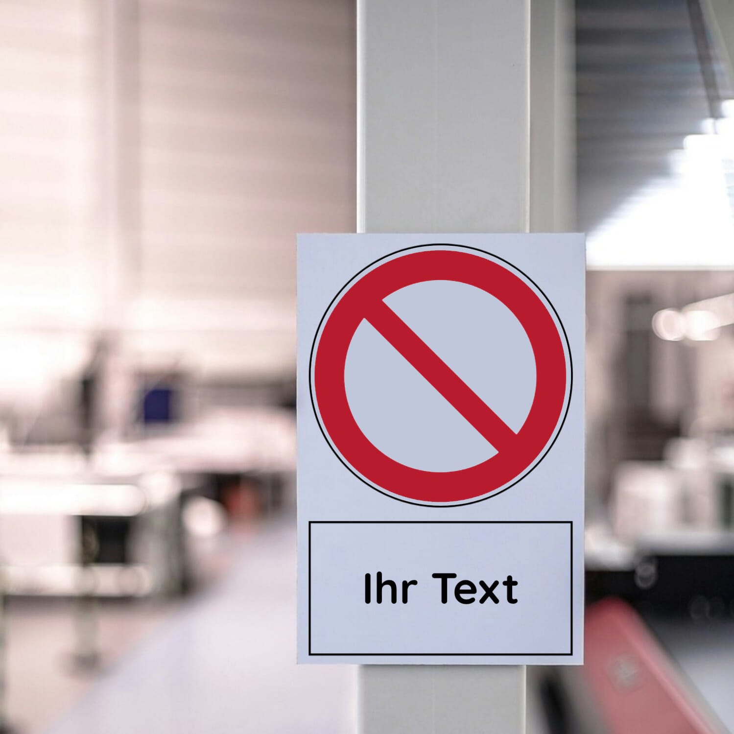 Verbotszeichen mit Text Schild 200x300 mm (alle Zeichen nach EN ISO 7010) - adressaufkleber-fabrik.de