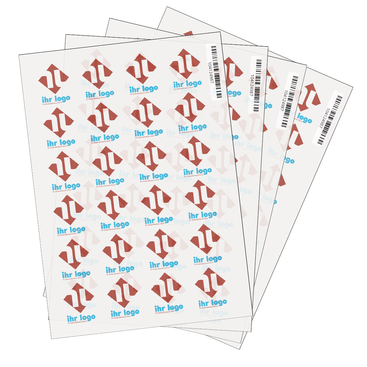 Logo-Bügeletiketten 30 × 30 mm individuell gestalten