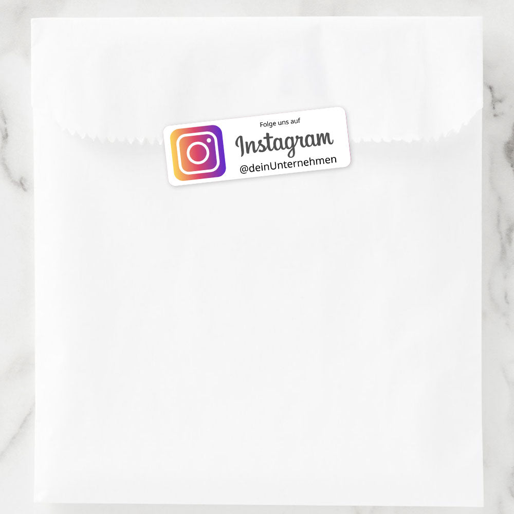 Social-Media Aufkleber Instagram individuell - Set (2 Bögen / 72 Stück 60x20 mm)