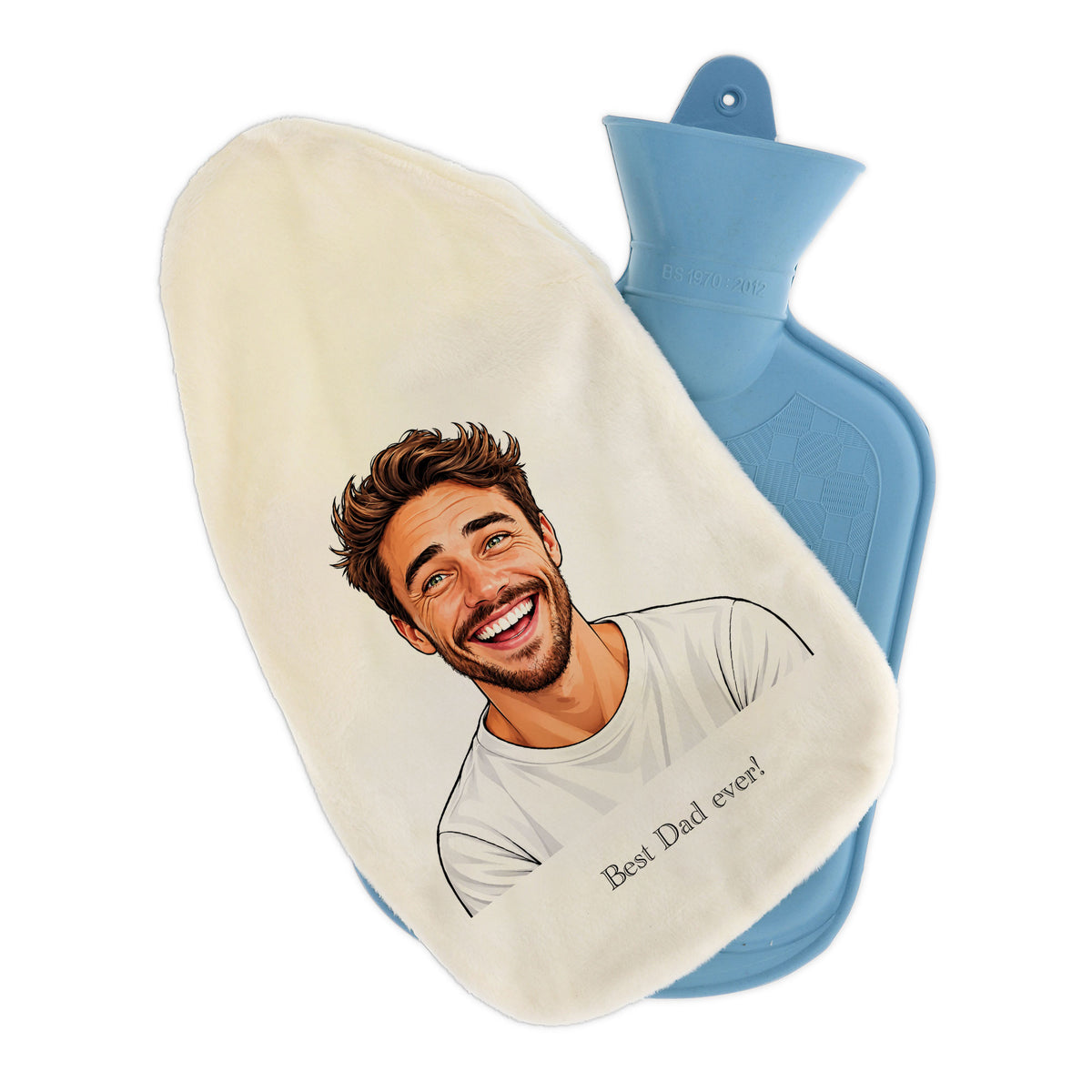 Wärmflasche mit Karikatur und Individualisierung
