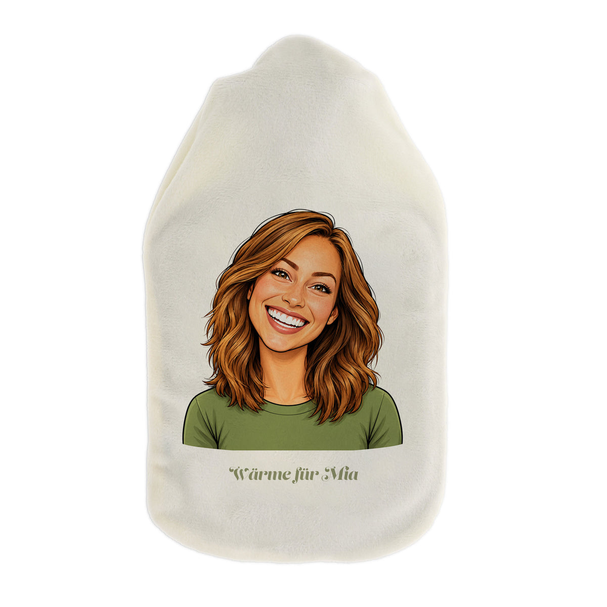 Wärmflasche mit Karikatur und Individualisierung
