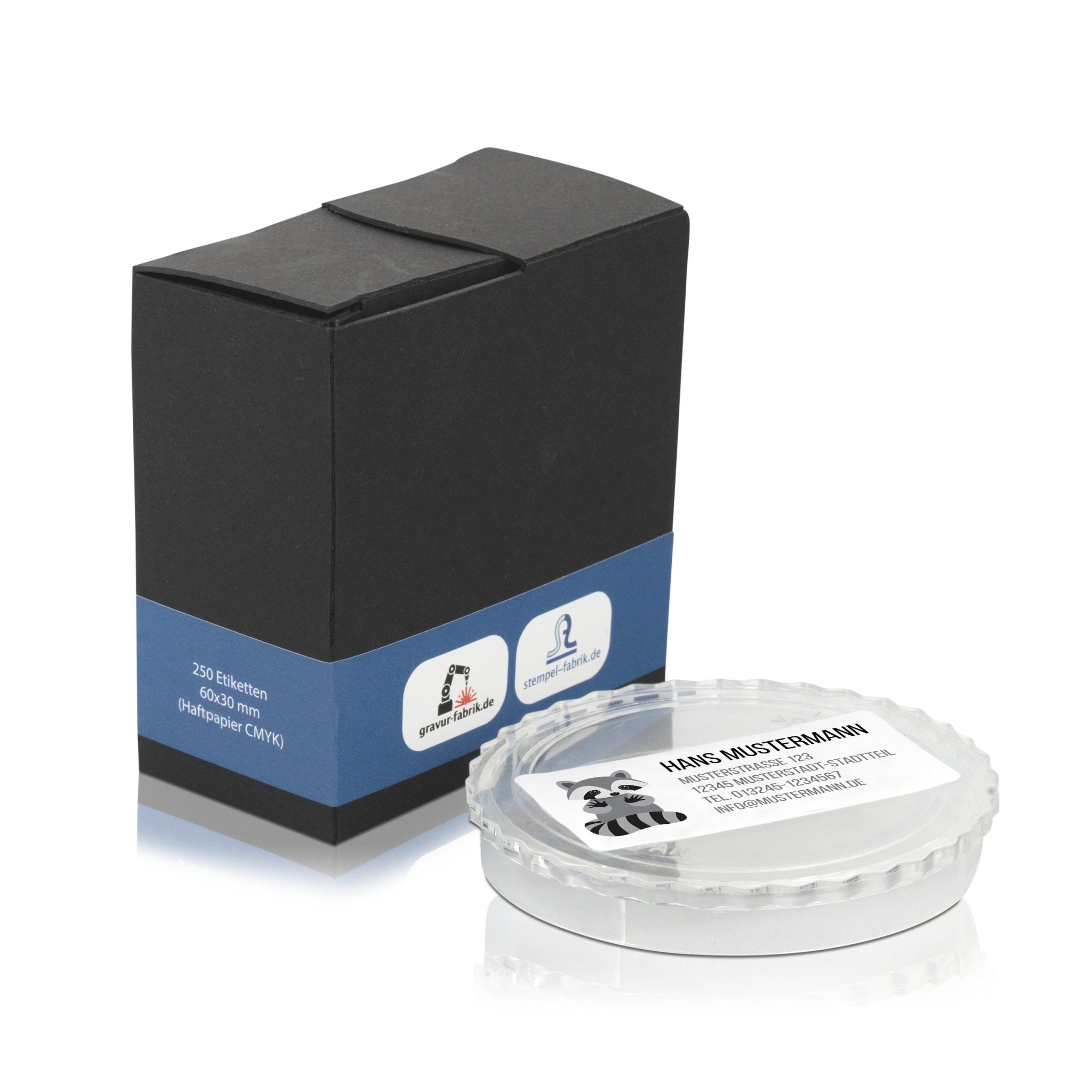 Adressaufkleber im Spenderkarton 60x30 mm Template #3 - adressaufkleber-fabrik.de