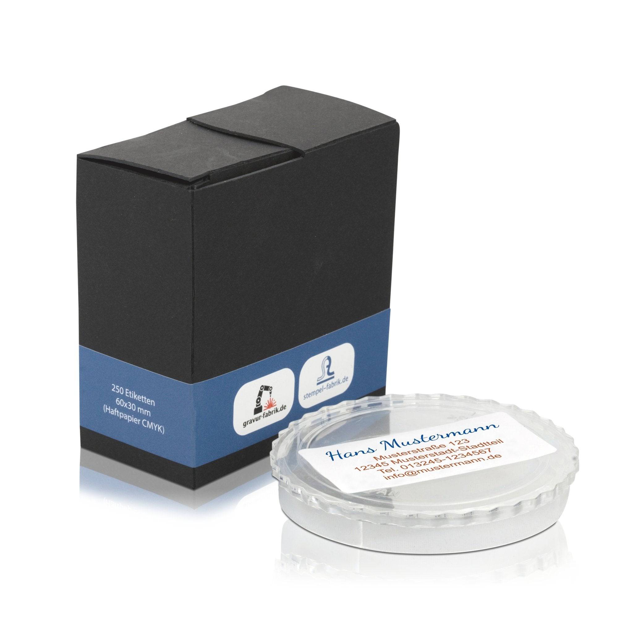 Adressaufkleber im Spenderkarton 60x30 mm Template #4 - adressaufkleber-fabrik.de