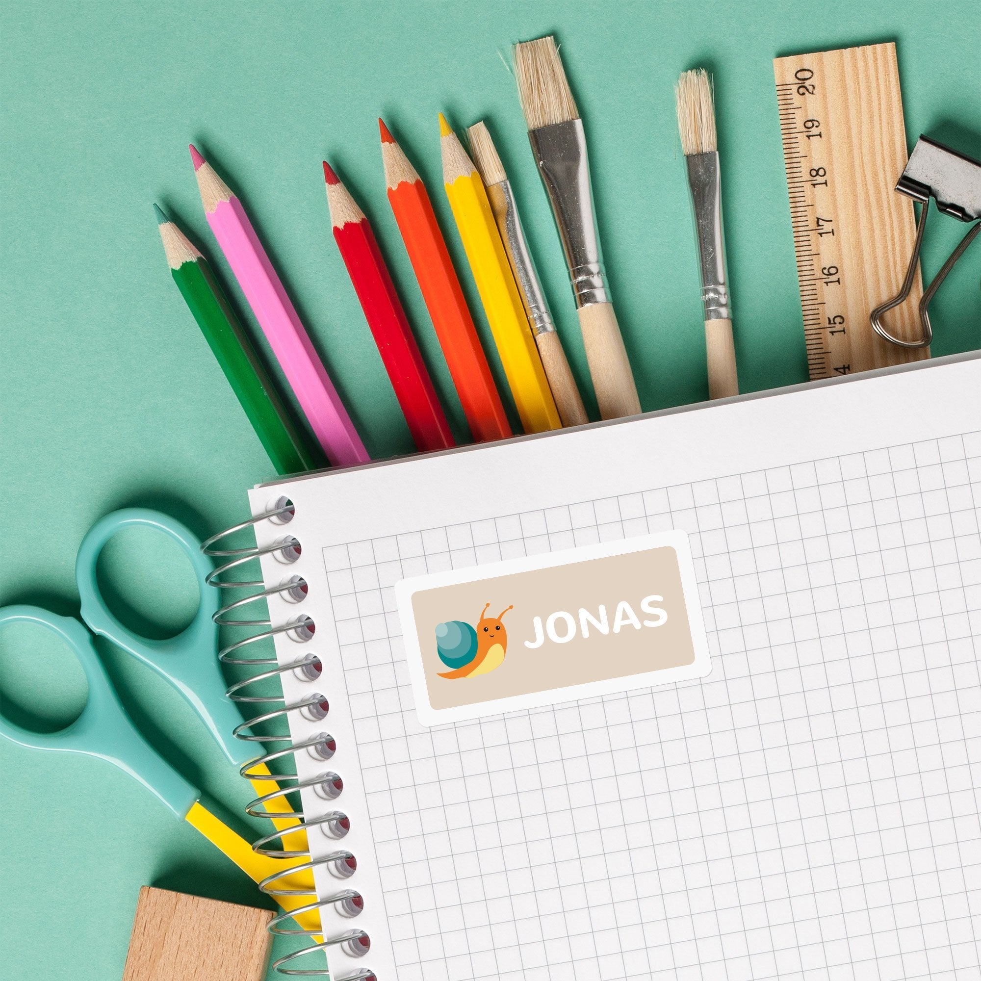 Aufkleber im Spenderkarton Motiv "Schnecke" 60x30 mm - adressaufkleber-fabrik.de