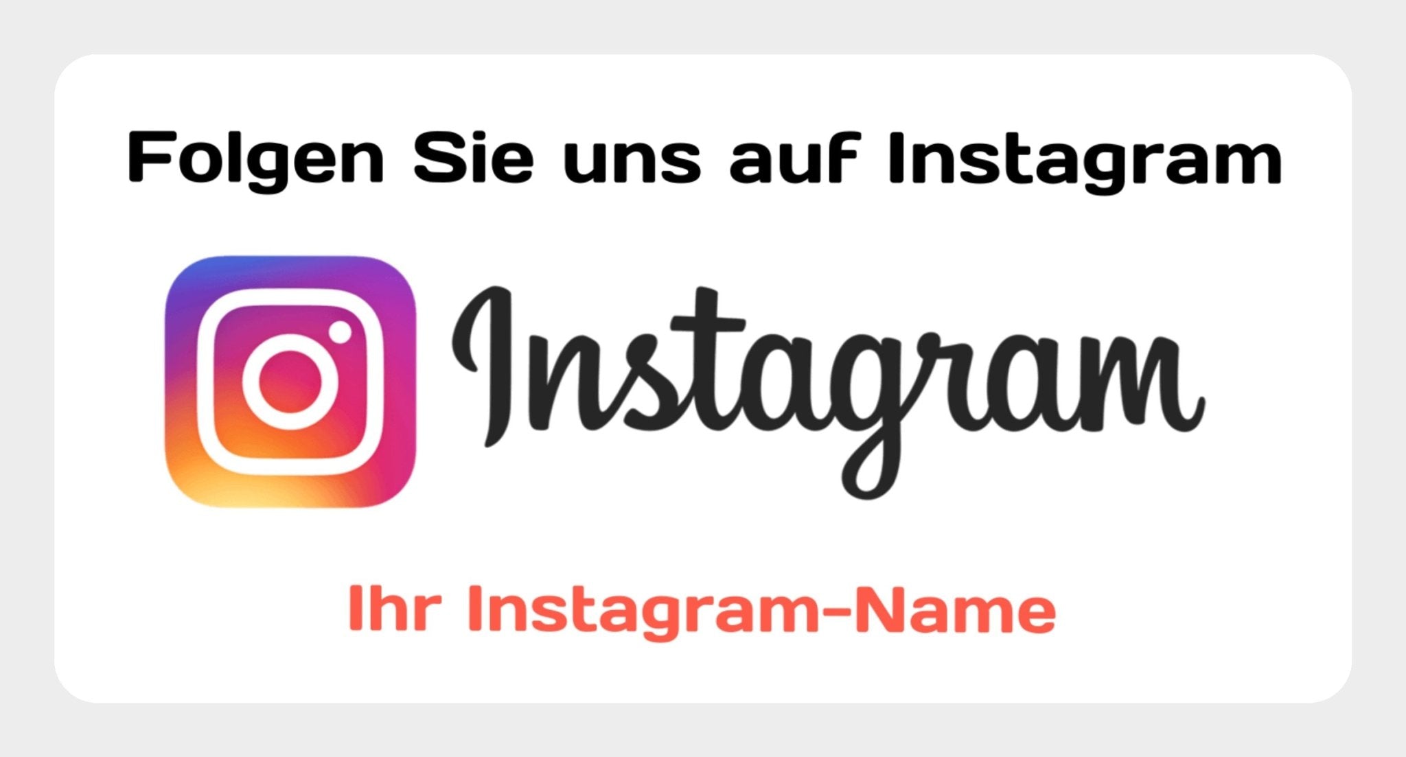 Instagram-Aufkleber im Spenderkarton 60x30 mm Template #6