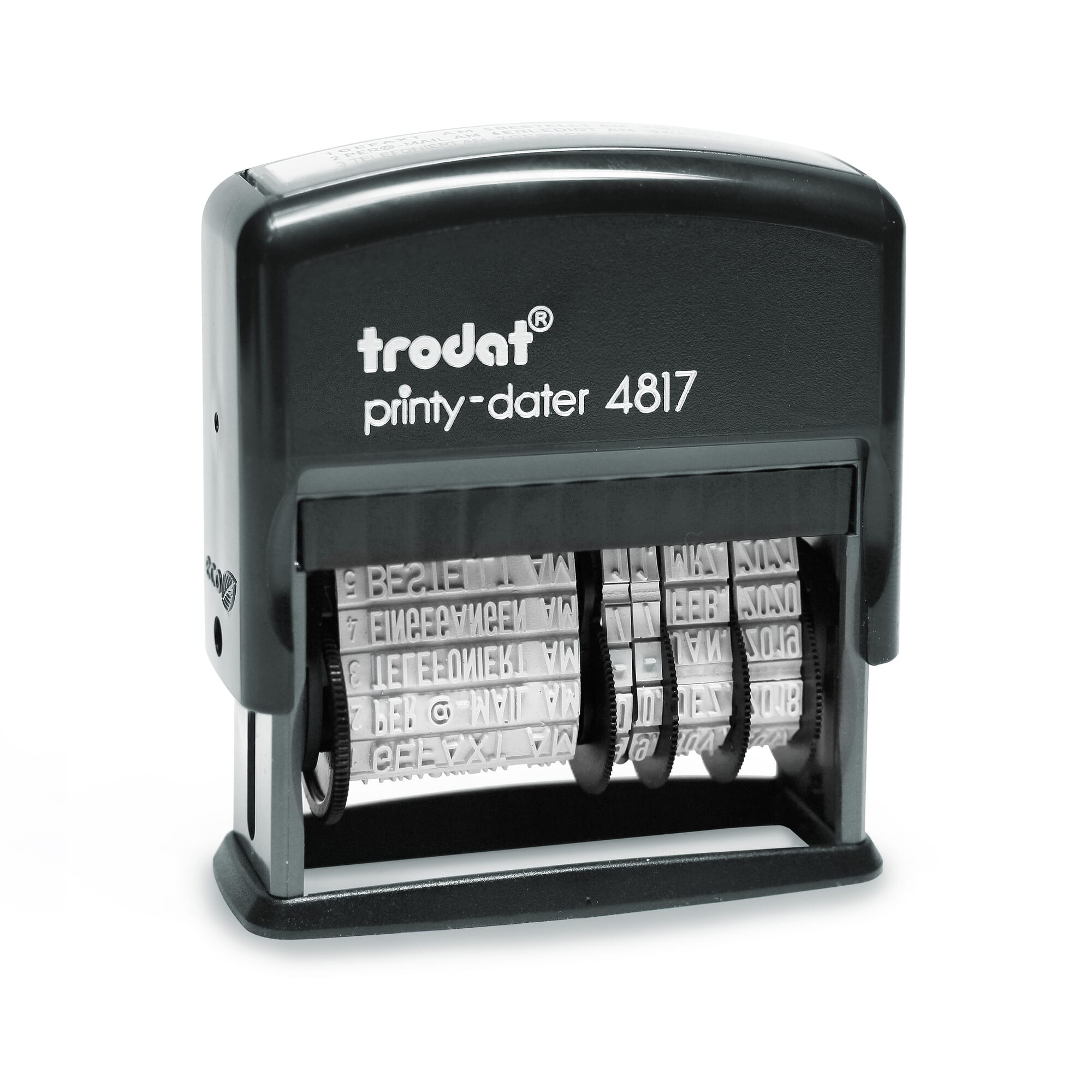 Trodat Printy 4817 Dater (47x3,8 mm) Datumstempel mit Lagertexten