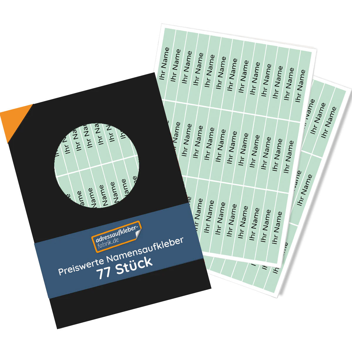 Preiswerte Namensetiketten für Kinder (49×8 mm) – wasserfest & UV-beständig - adressaufkleber-fabrik.de