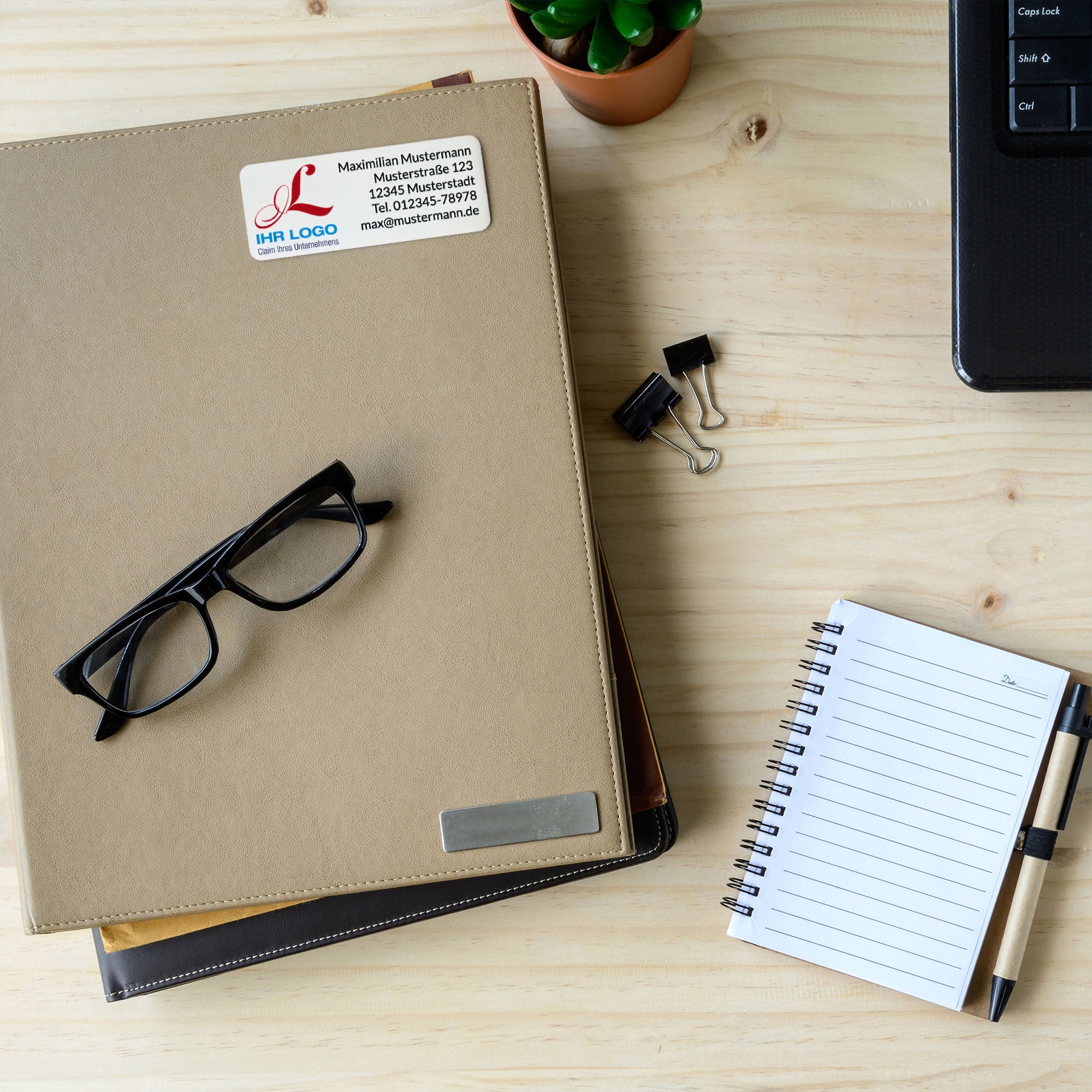 Individuelle Adressaufkleber 50x20 mm mit Logo