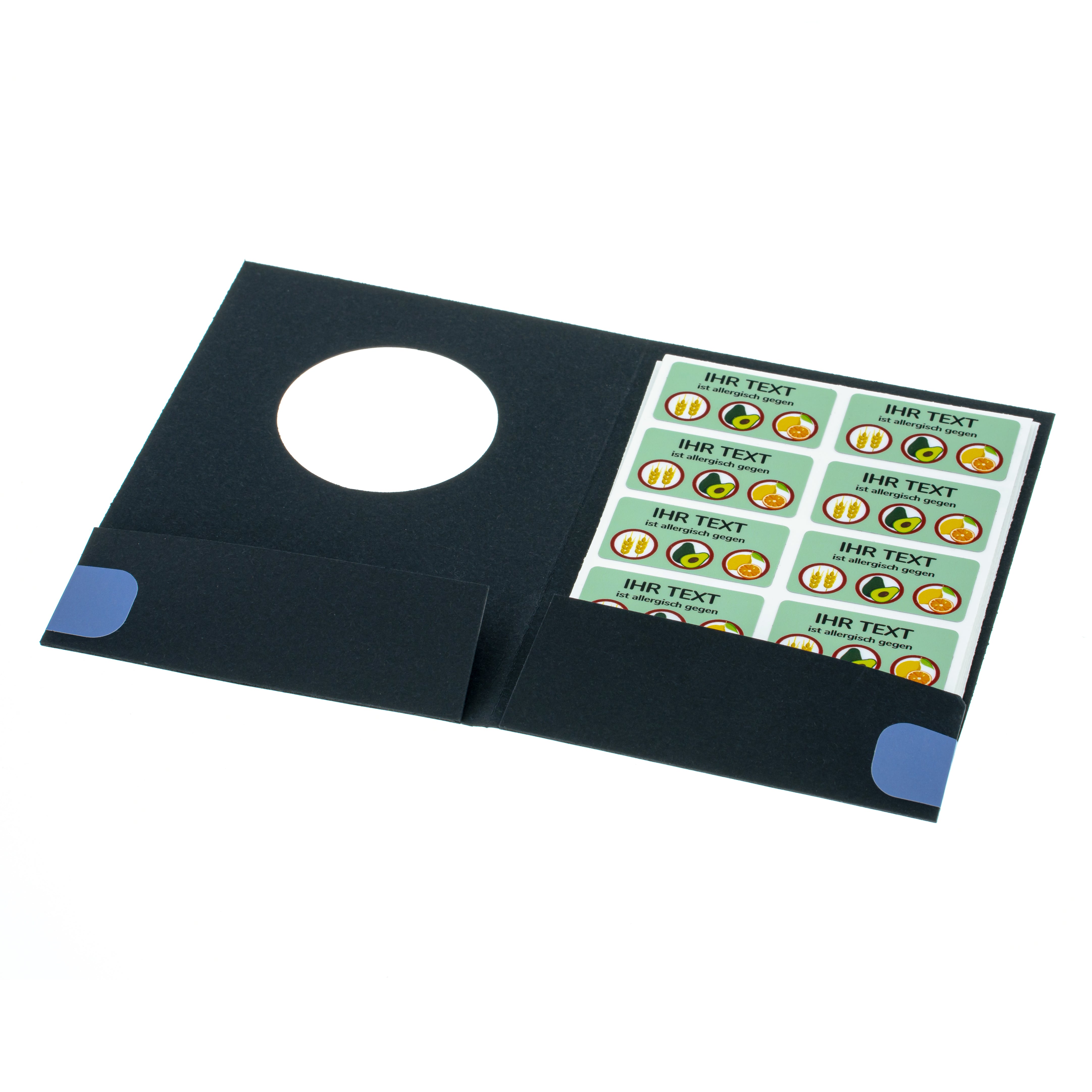 Aufkleber "Allergien & Unverträglichkeiten" inkl. Individualisierung (100 Stück - 47x26 mm)