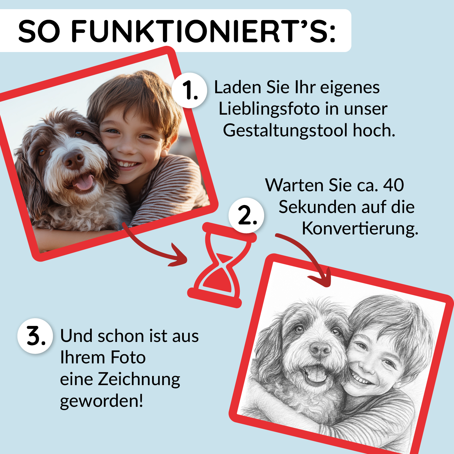 Spardose mit Bleistiftzeichnung und Individualisierung