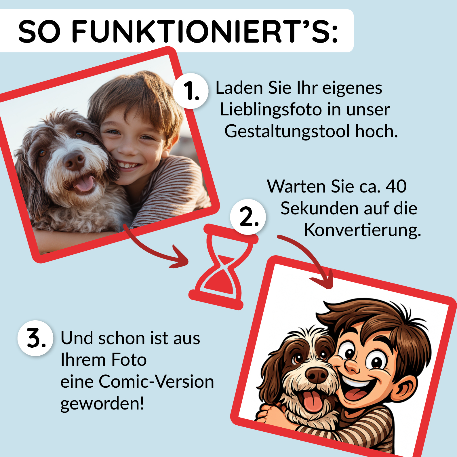 Puzzle mit Karikatur und Individualisierung (inkl. Herzdose – 96 Teile)
