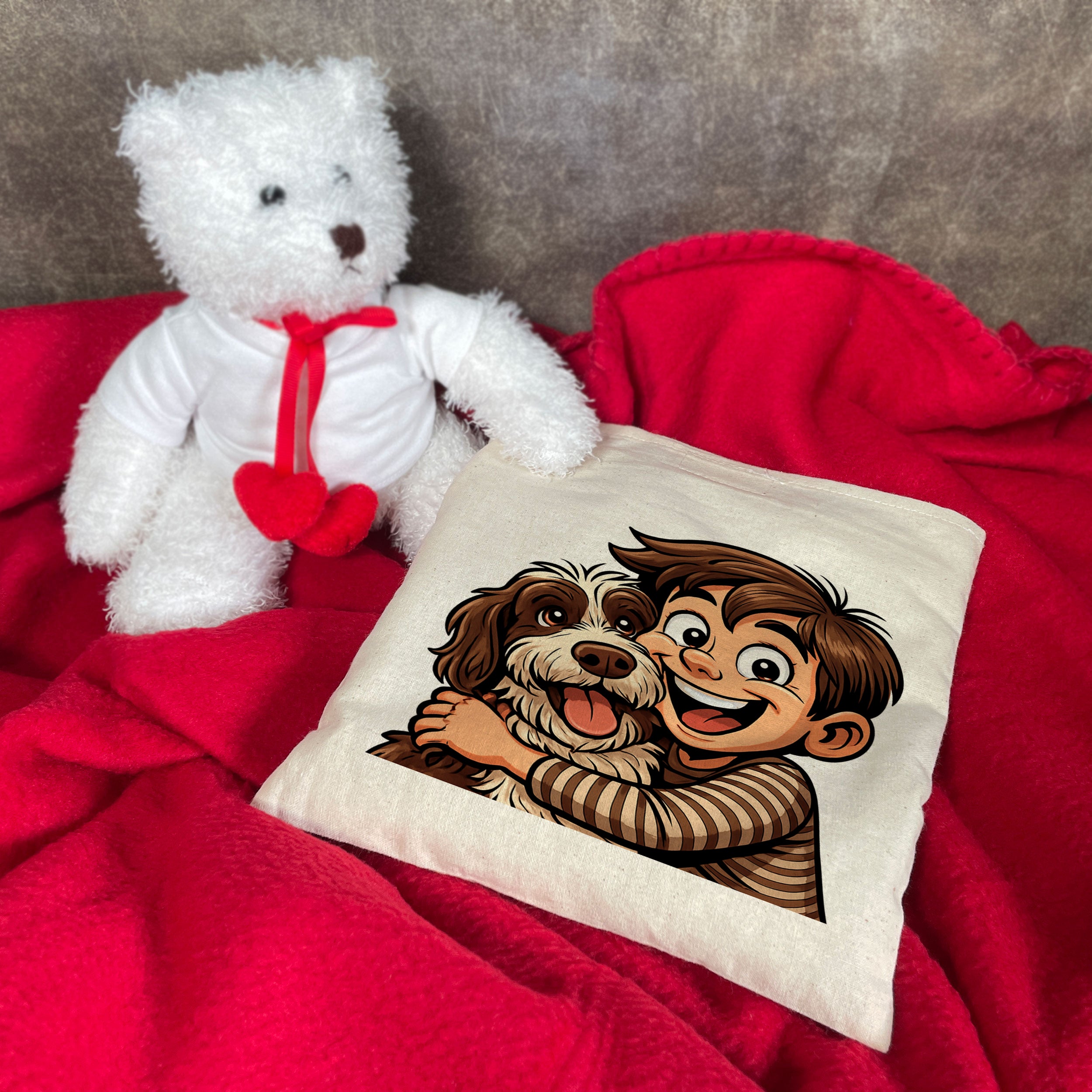 Kirschkernkissen mit Karikatur & Individualisierung