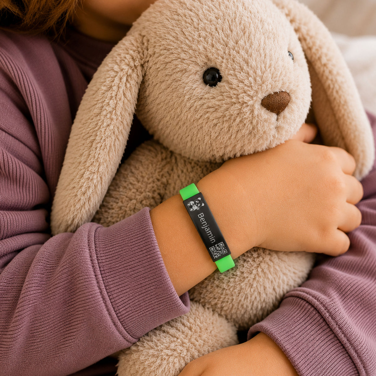 SOS-Armband für Kinder und Senioren mit QR-Code