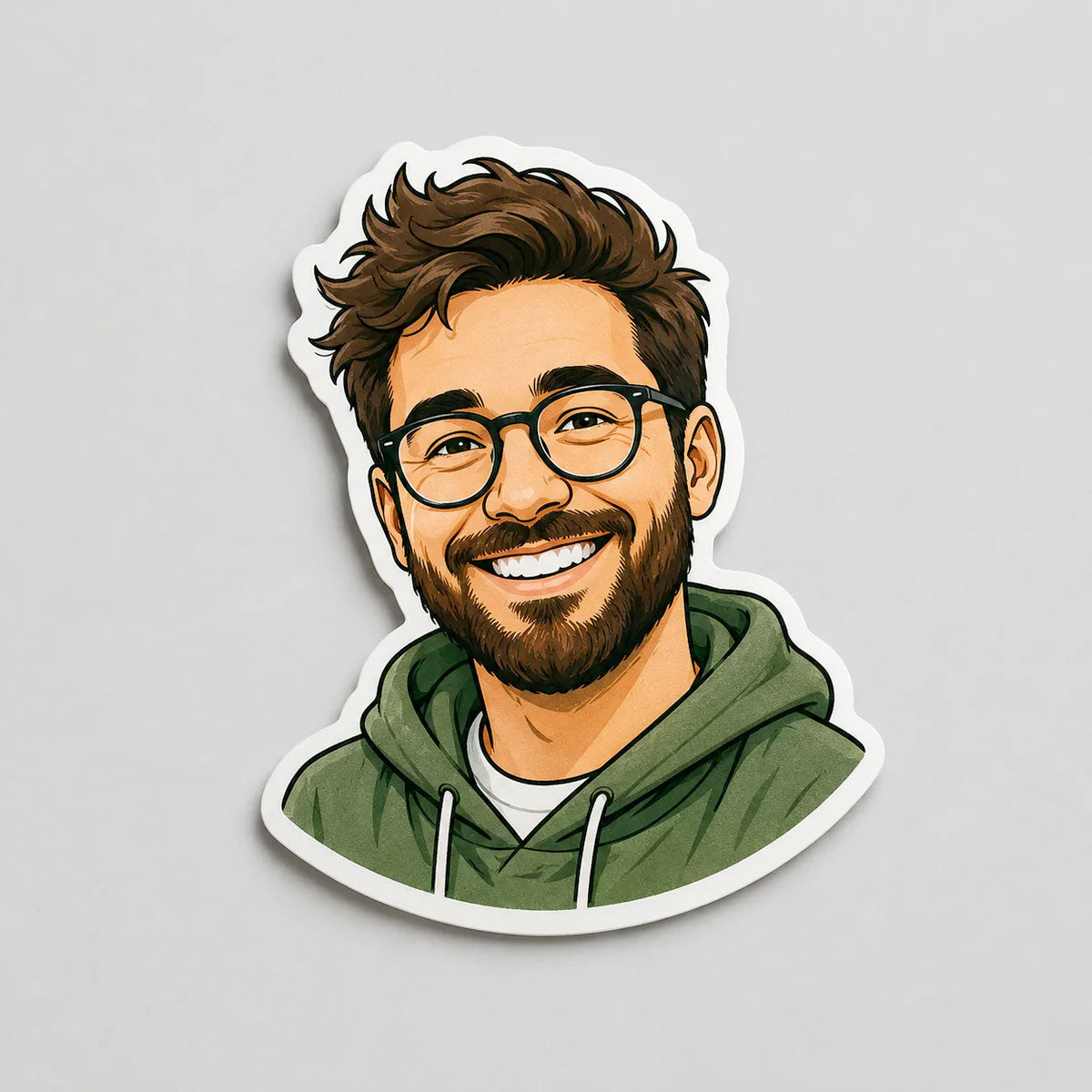 Illustration-Sticker nach Foto – personalisierte Aufkleber konturgeschnitten