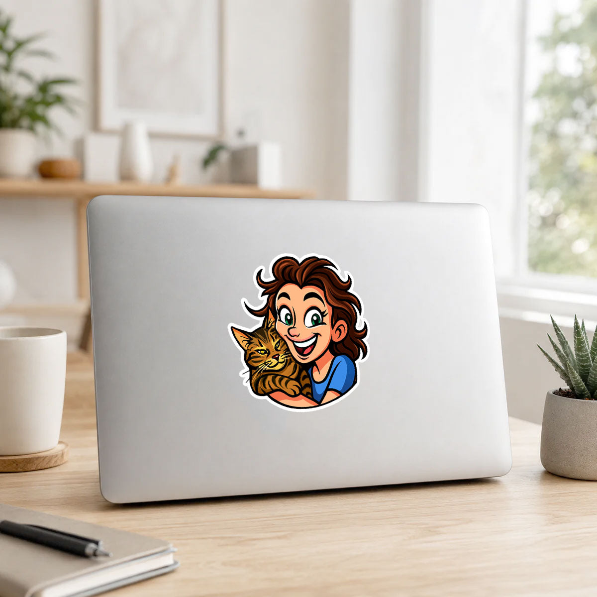 Karikatur-Sticker nach Foto – personalisierte Aufkleber konturgeschnitten