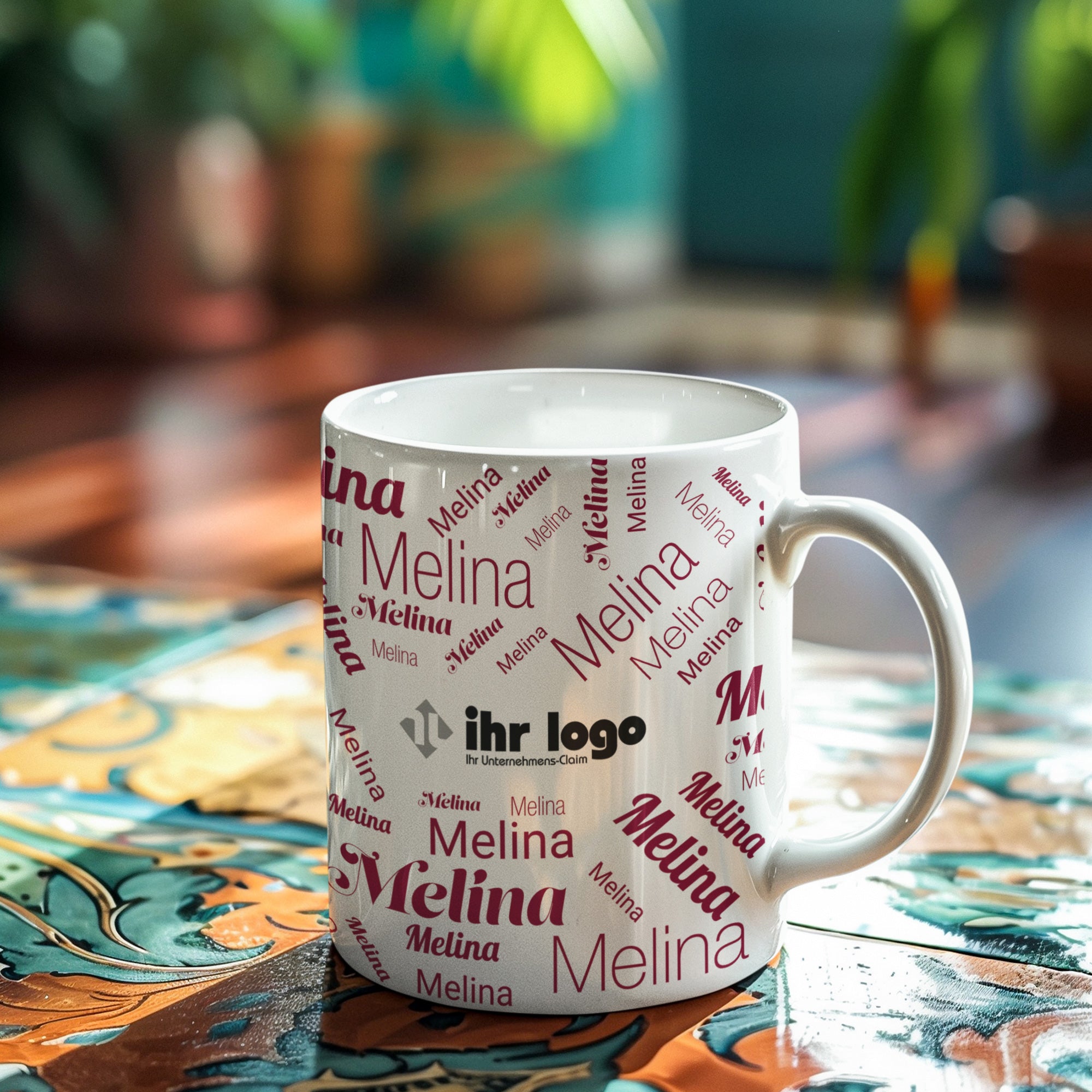 Keramiktasse mit Namen & Firmenlogo - adressaufkleber-fabrik.de