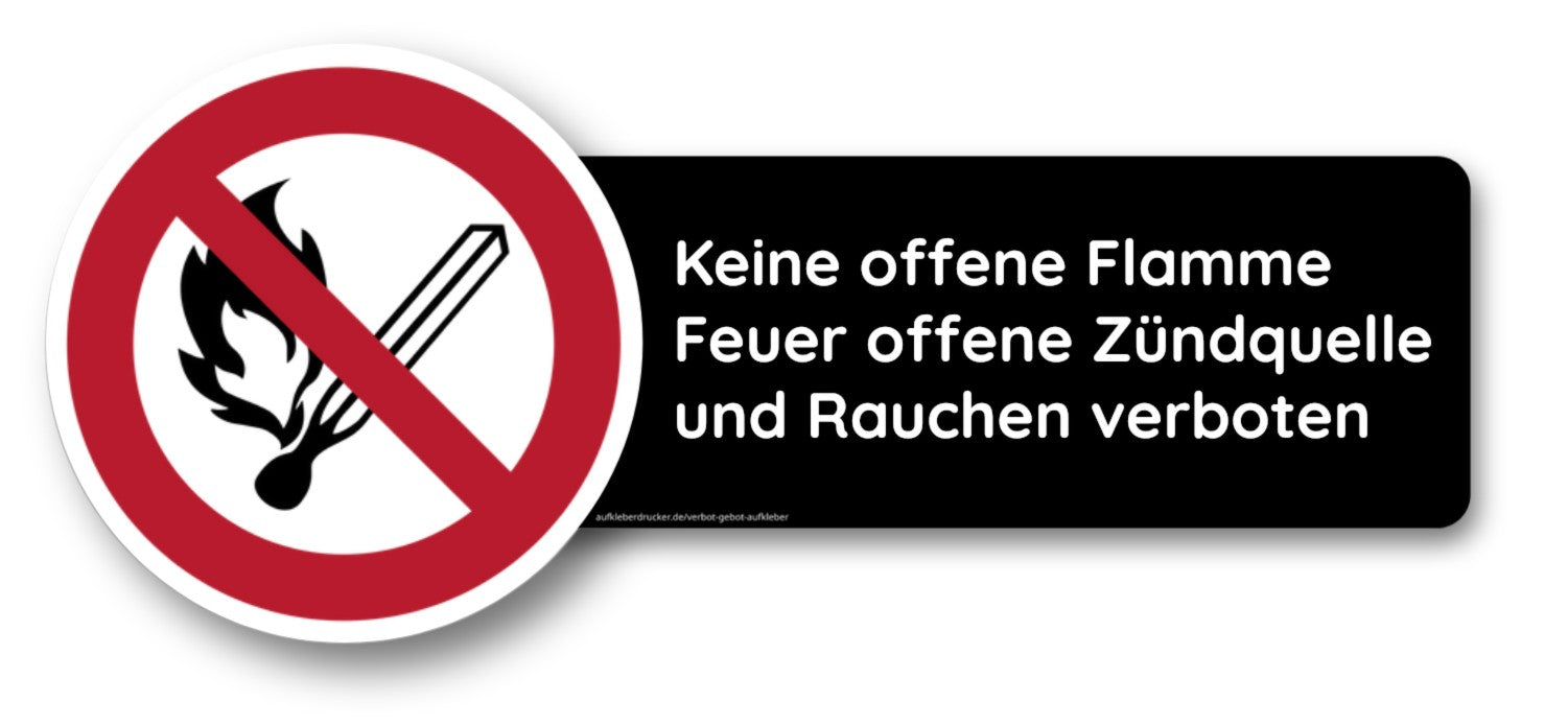 Verbotszeichen mit Text Design Schild 240x100 mm (alle Zeichen nach EN ISO 7010)