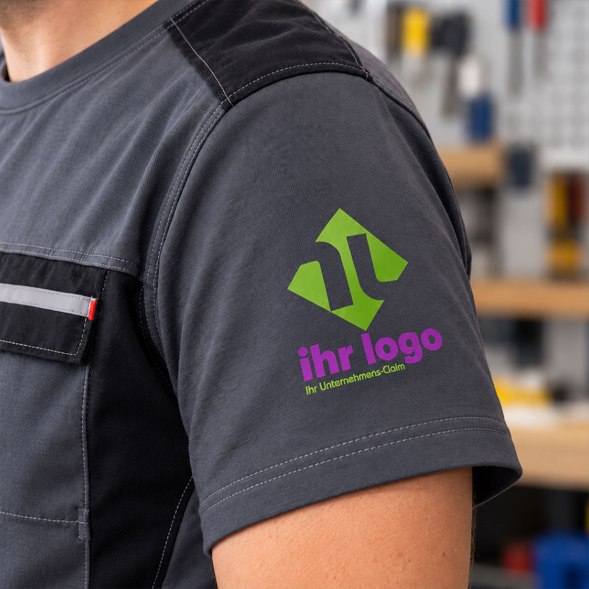 Logo-Bügeletiketten 100 × 100 mm individuell gestalten