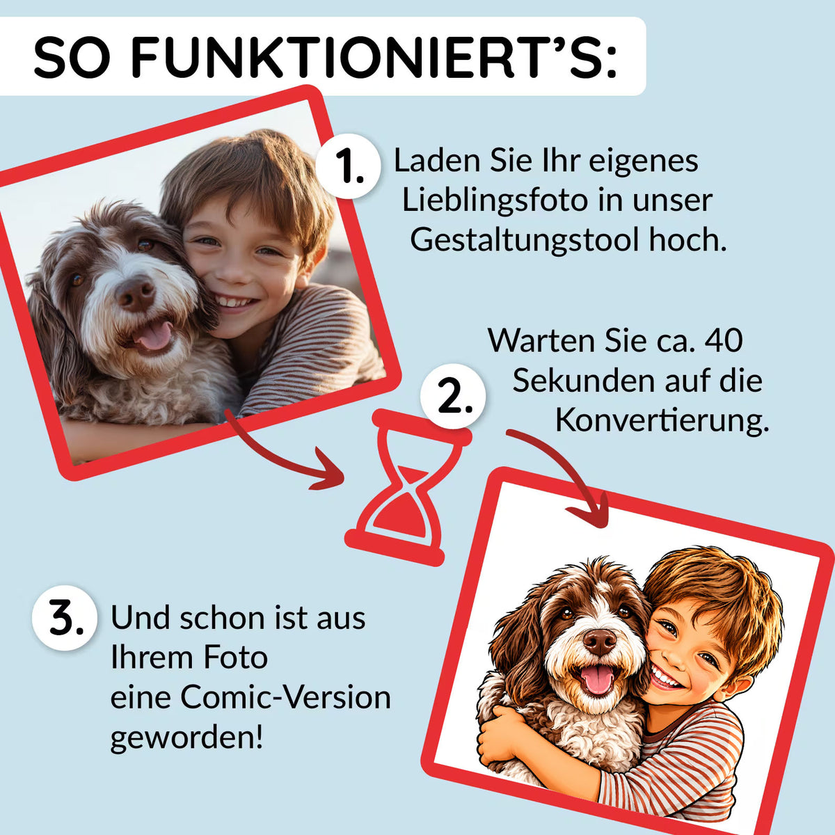 Keramiktasse mit Namen & Karikatur – Individuell bedruckte Tasse als Geschenkidee