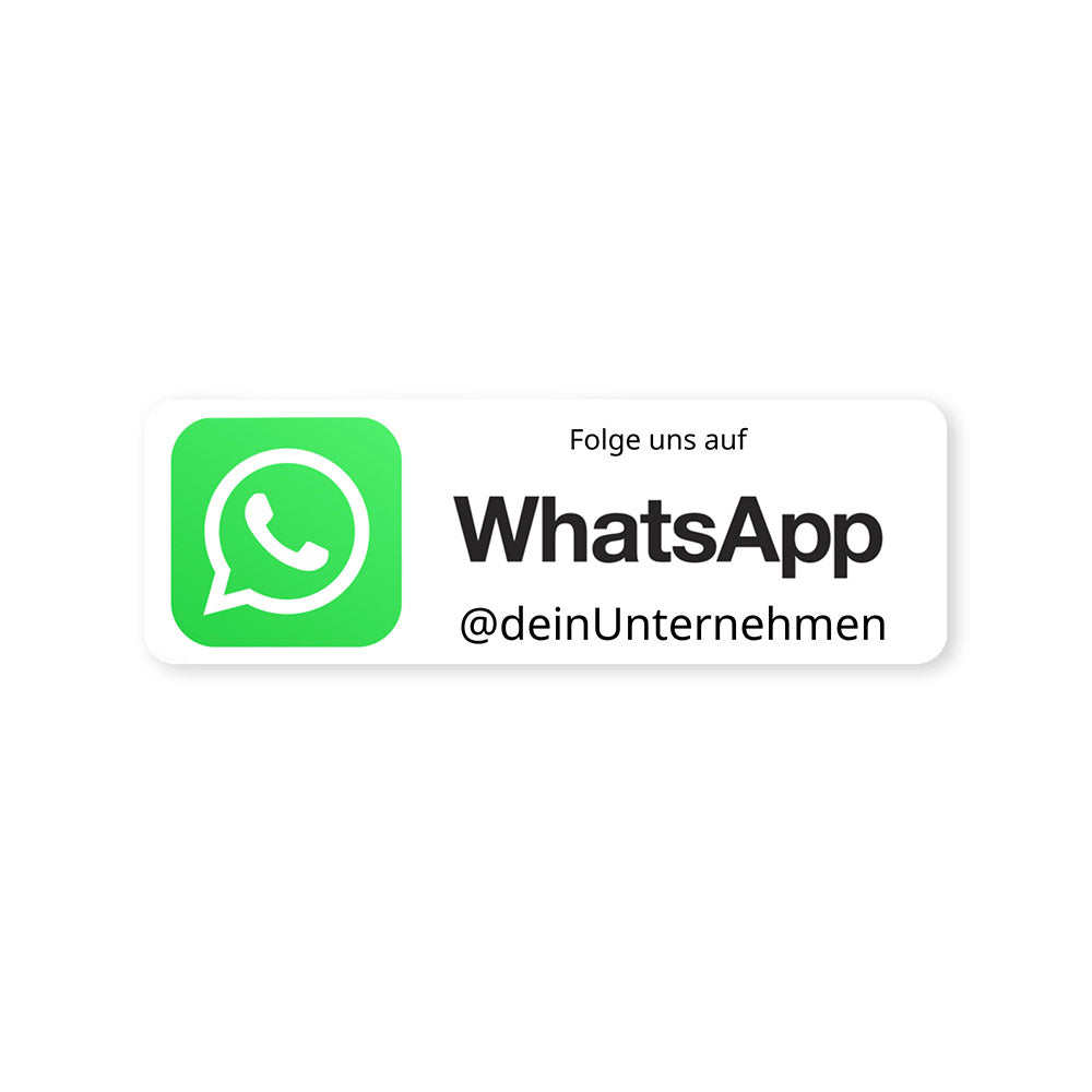 Social-Media Aufkleber WhatsApp individuell - Set (2 Bögen / 72 Stück 60x20 mm)