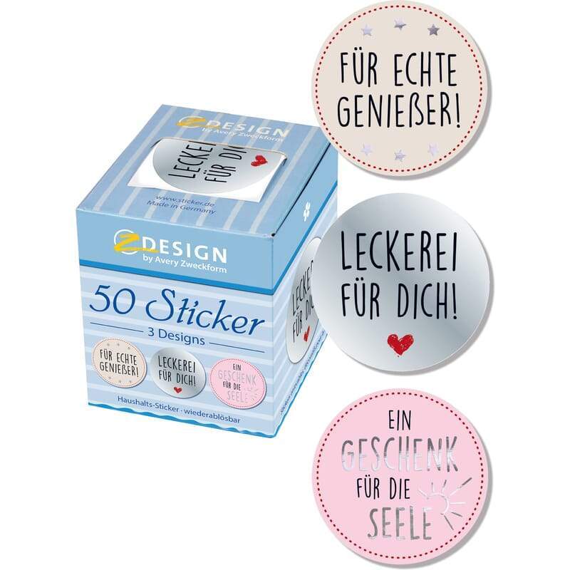 Aufkleber "Für echte Genießer" (50 Stück) - adressaufkleber-fabrik.de