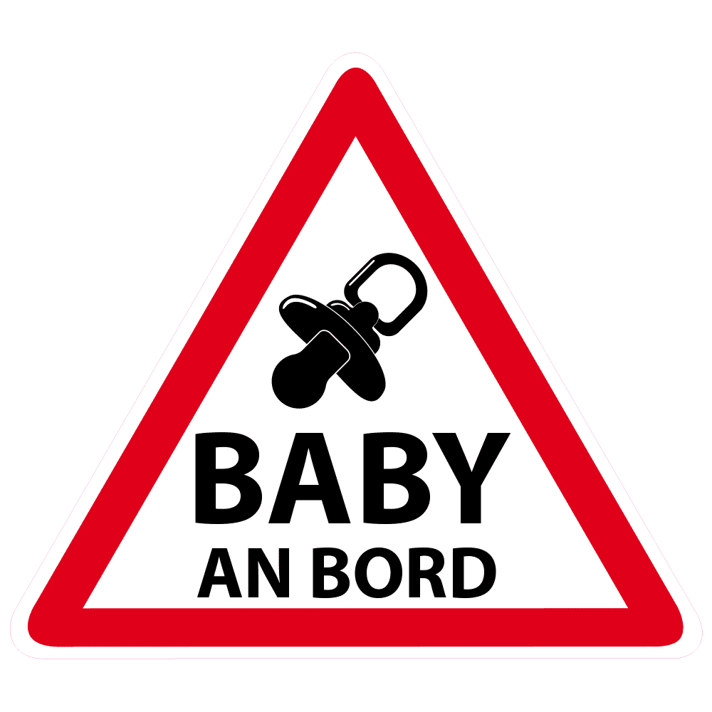 Autoaufkleber Baby an Bord 120x120 mm (2 Stück) - adressaufkleber-fabrik.de
