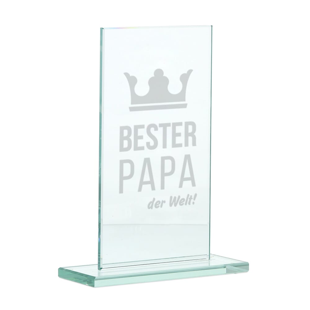 Glasständer "Bester Papa" - adressaufkleber-fabrik.de