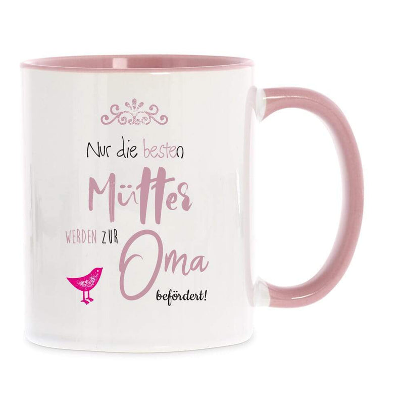 Keramiktasse "Nur die besten Mütter werden zur Oma befördert!" - adressaufkleber-fabrik.de