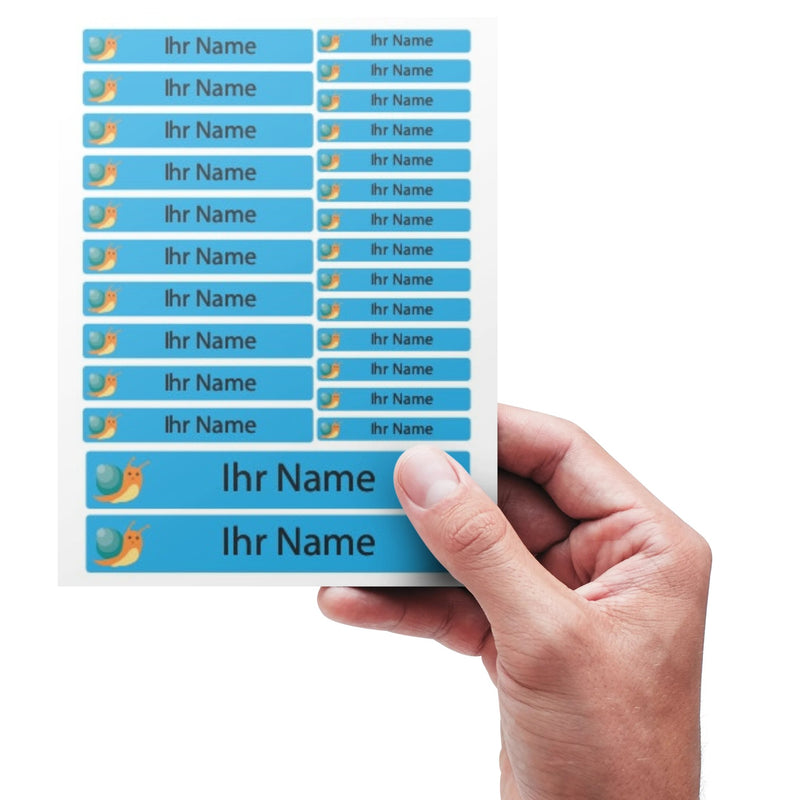 Namensaufkleber für Kinder (Set mit 260 Aufklebern in verschiedenen Größen) Template