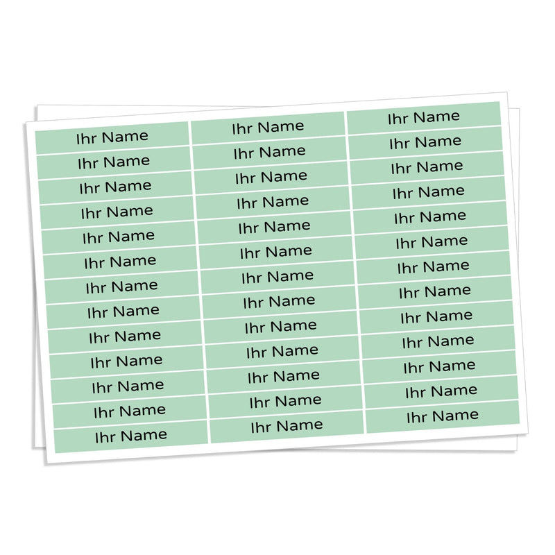 Personalisierte Namensetiketten/Namensaufkleber für Kinder 49x8 mm Matt/Wasserfest/für Schule/Kindergarten/Stiftaufkleber - adressaufkleber-fabrik.de